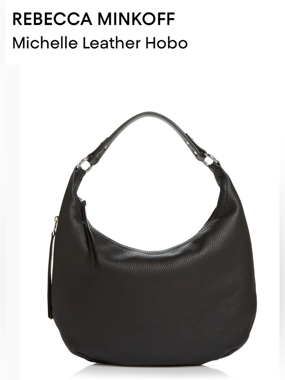 Rebecca Minkoff Black Pebbled Leather Hobo